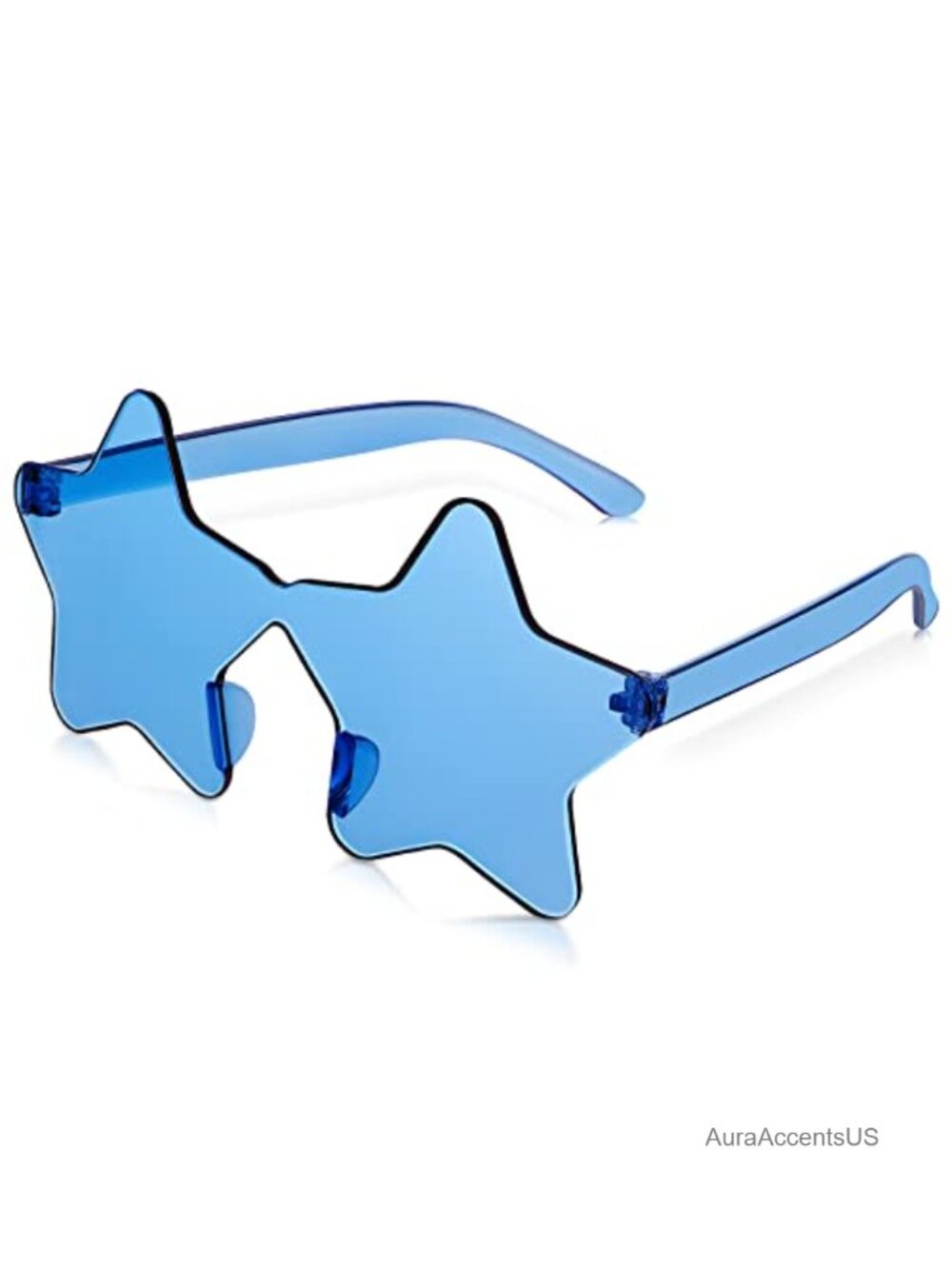 Rimless Star Shape Sunglasses UV Protection Tinted Lens Adult